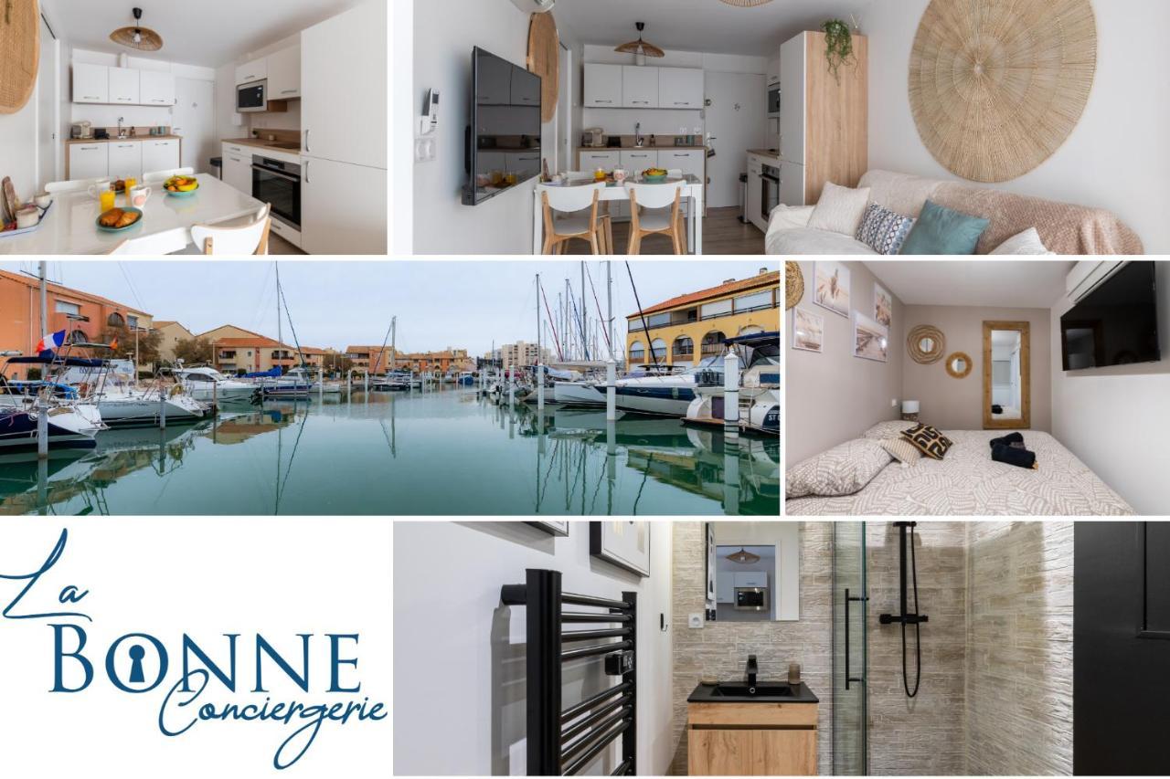 La Perle Du Port * Terrasse * Clim * Mer A 5 Min * Chambre * Карнон Плаж Екстериор снимка